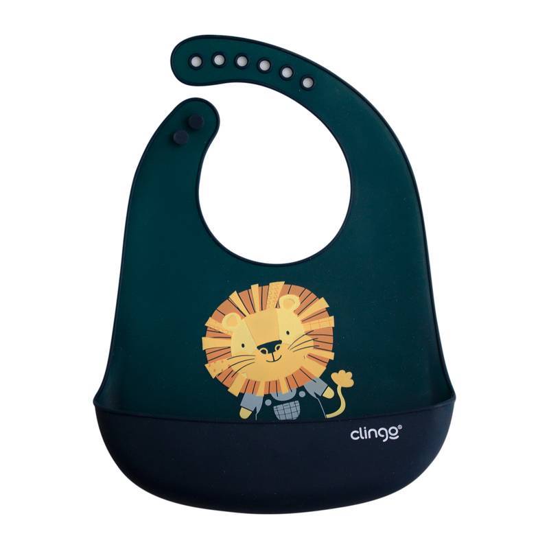 Babador Silicone Com Bolso Coletor Luke